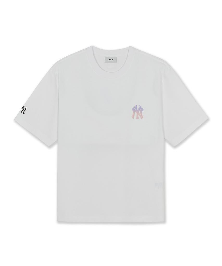 Emelbi Bunny Back Graphic Oversized Short Sleeve T-Shirt Ny (White)