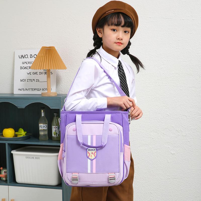 BUKA 2025 Summer New Pupil Portable Tutoring Bag Lightweight Multi-purpose Kid's Bags Wear-resistant Oxford Student Homework Storage Bag Art Package