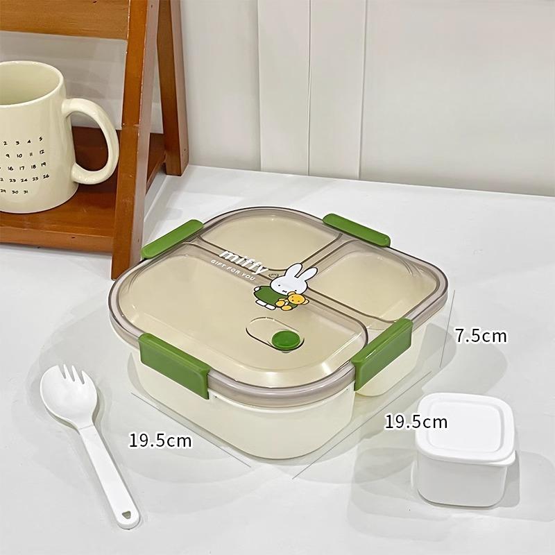 

Мультяшные ланч-боксыЛанч-боксы с подогревом в микроволновой печиЛанч-боксы для студентов и офисных работников Three grids зелёный