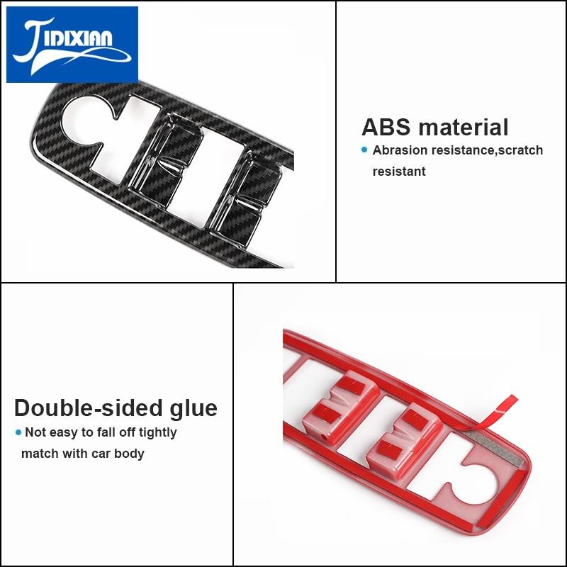 Car Inner Window Lift Switch Button Panel Decoration Cover Stickers for Dodge Charger Durango 2011-2022 for Dodge RAM