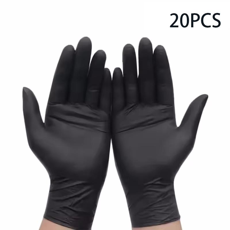20/50/100 Stück Schwarze Nitril-Einweghandschuhe Haushalt Küche Badezimmer Reinigerhandschuhe Geschirrspülen Nagelkunst Haare Färben Haustiere