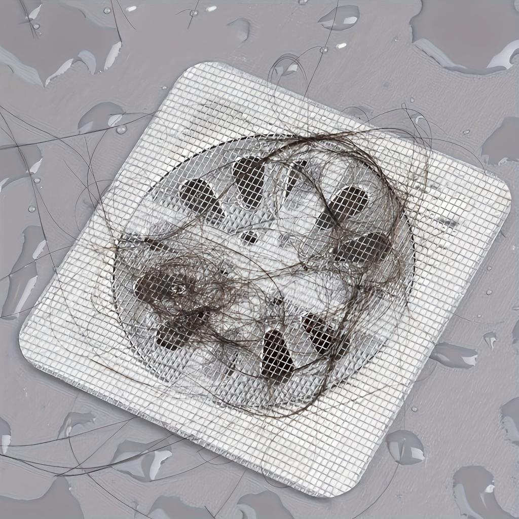 10-20Pcs Disposable Floor Drain Sticker Shower Hair Catcher Mesh Sink Strainer Filter Cover For Bathroom Kitchen Bathtub Use Set