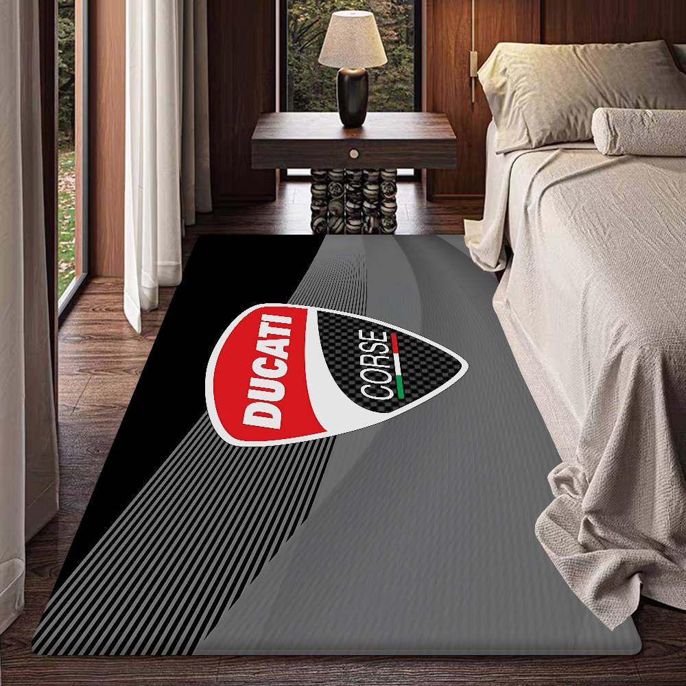 D-Ducati Motorfiets LOGO Vloermat Rechthoekig Antislip Huis Zacht Badmat Voordeur Binnen Buiten Mat Welkomstmat 60x90 cm