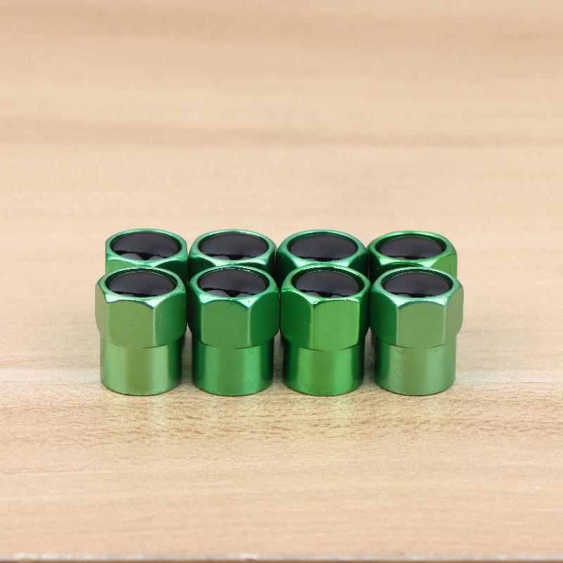 

8Pcs Car Tire Valve Cover Car Dustproof Tire Cap Universal Aluminum Alloy Car Stem Covers For Cars Trucks Motorcycles Bicycle 8Pcs зелений