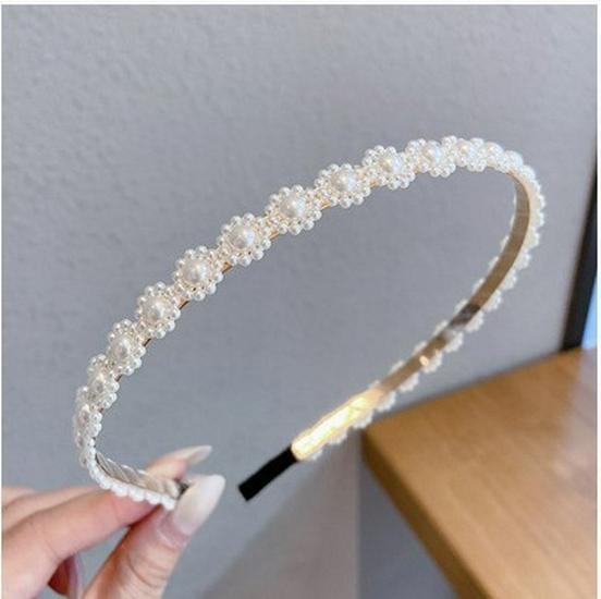 French Retro High Crown Wide-Brimmed Plush Headband for Face Washing and Outings