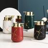 Matte Gold Ceramics Bathroom Set Decor Soap Dispenser Toothbrush Holder cup Soap Dish tray Mouthwash Cup bathroom Washing Set