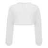 Girls Hip Hop Mesh Crop Top Long Sleeve Hollow Out Patchwork Asymmetrical Hem Dance Streetwear Top