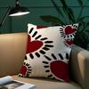 Ins Art Love Graffiti Pillow Case Plush Fabric Soft Pillowcase Double Sided Print Sofa Cushion Cover Throw
