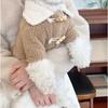 Höst Vinter Förtjockad Varm Kappa Hund Katt Spänne Skaka Fleece Kappa Teddy Yorkshire Liten Valp Hund Hornspänne Kappa Kläder