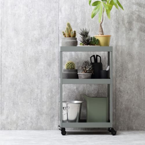 Ideaco Slim Watering Can, 1L, Mizusashi Camel Brown, Width 20cm, Depth 4cm, Height 25cm