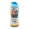 Flexoffice Smooth Ballpoint Black 6 Colors for School and Office Use Oil-Based Pens, 25-Piece Set, Ink, 0.5mm, (Blue, Green, Yellow, Pink, Orange,