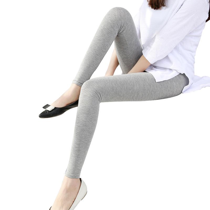 Spring & Summer High-Waist Slimming Modal Leggings for Women – Nine-Point, Elastic, Thin Fit