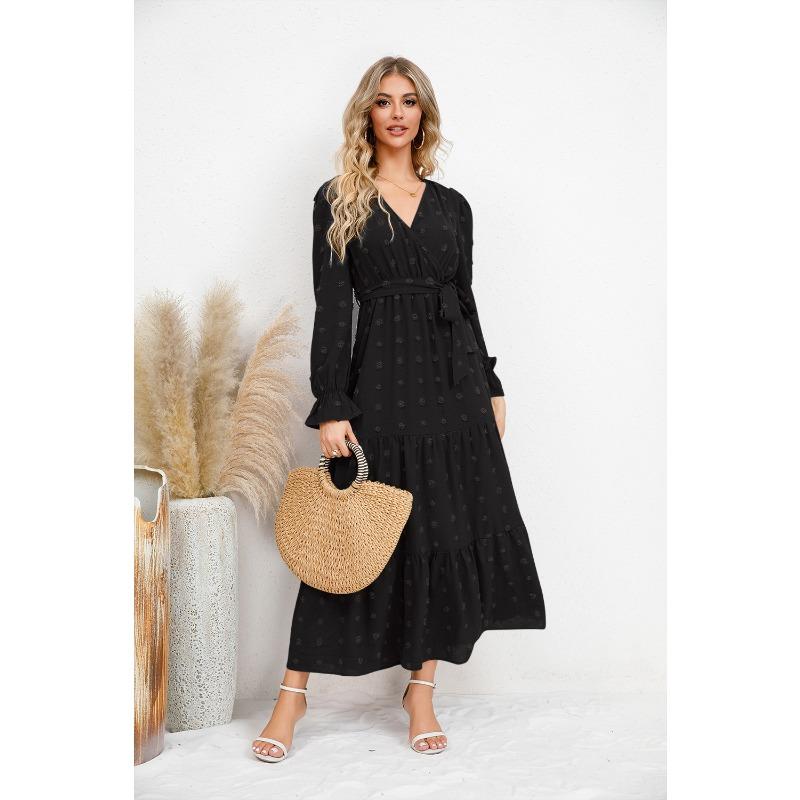 Einfarbiges Swing-Freizeitkleid