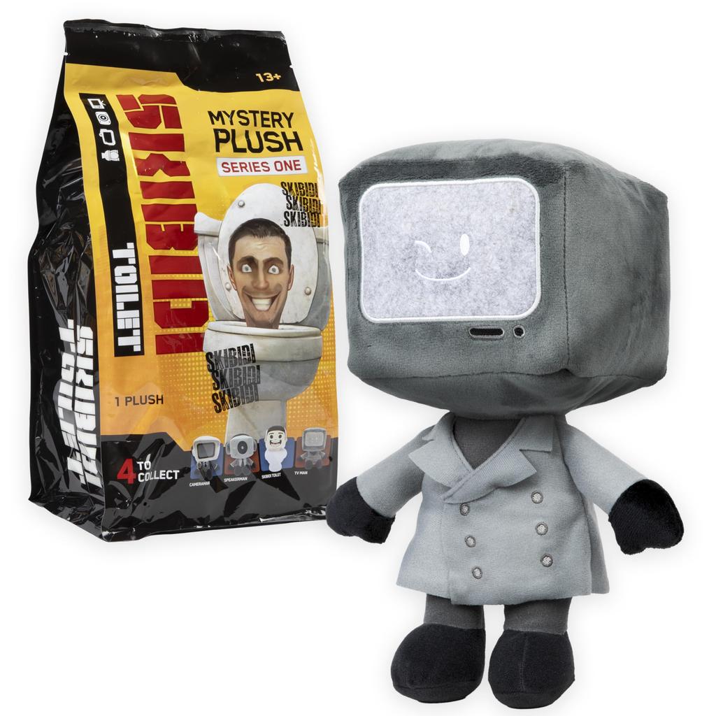 Skibidi Toilet Mystery Plush (Official Licensed Collectible Blind Bag, Series 1, Bonkers Toys)