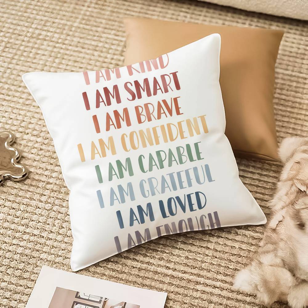 Cartoon Rainbow Sun Pillow Case Anti-dustmite Invisible Zipper Sofa Bed