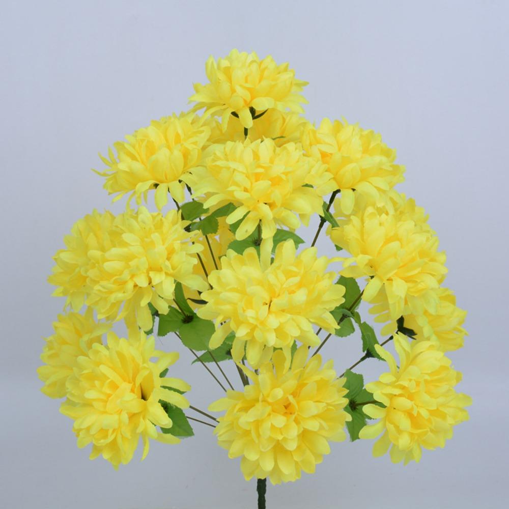 18 Heads Simulated Chrysanthemum Mini Colorful Chrysanthemum Bundle Photography Photo Gift Plastic Silk Flower Dried Flower