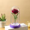 Valentine's Day Immortal Flower Glass Cover Gold Foil Rose Romantic Bouquet Ornament Couple New Year Birthday Gift