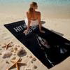 proof beach towel with a singer Billie Eilish1 pattern - soft,absorbent,quick-drying,machine washable - perfect for swimming,camping,bathing