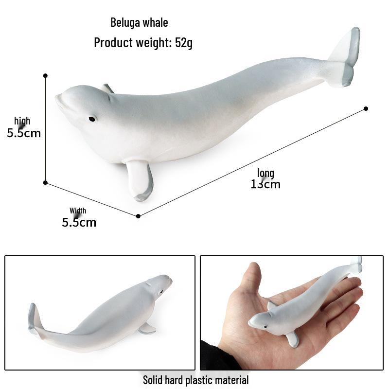 Children s Marine Animal Toy: Beluga Whale Simulation Model
