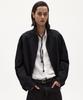 Lmood Dump Wool Cotton Rib Blouson Jumper Black