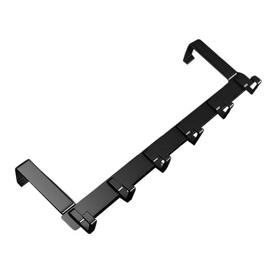 

Стеллаж для хранения над дверью с 6 крючками, прочный, нержавеющий, компактный органайзер, вешалка для пальто, вешалка для полотенец, товары для дома