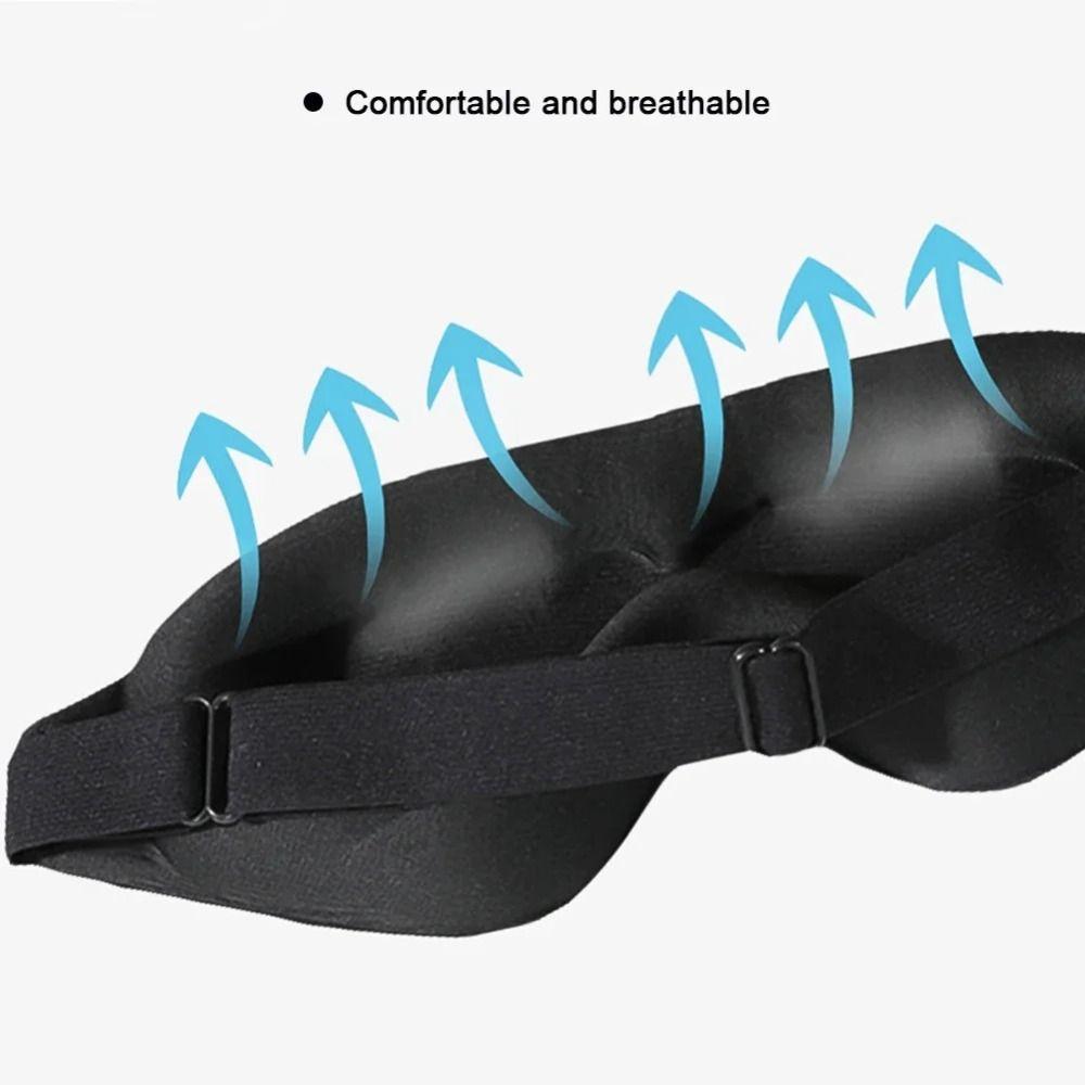 No Pressure Blackout Eye Mask 3D Eye Cover Comfortable To Wear Blindfold Eyepatch  Travel Use