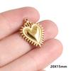 5pcs/Lot Gold Color PVD Stainless Steel Sacred Heart Pendants For Jewelry Making Supplies Sun Love Charm DIY Necklace Bracelets