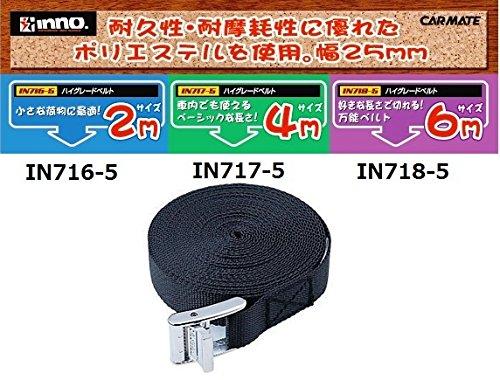 Carmate Hochwertiger Gurt Inno 6m Schwarz IN718-5