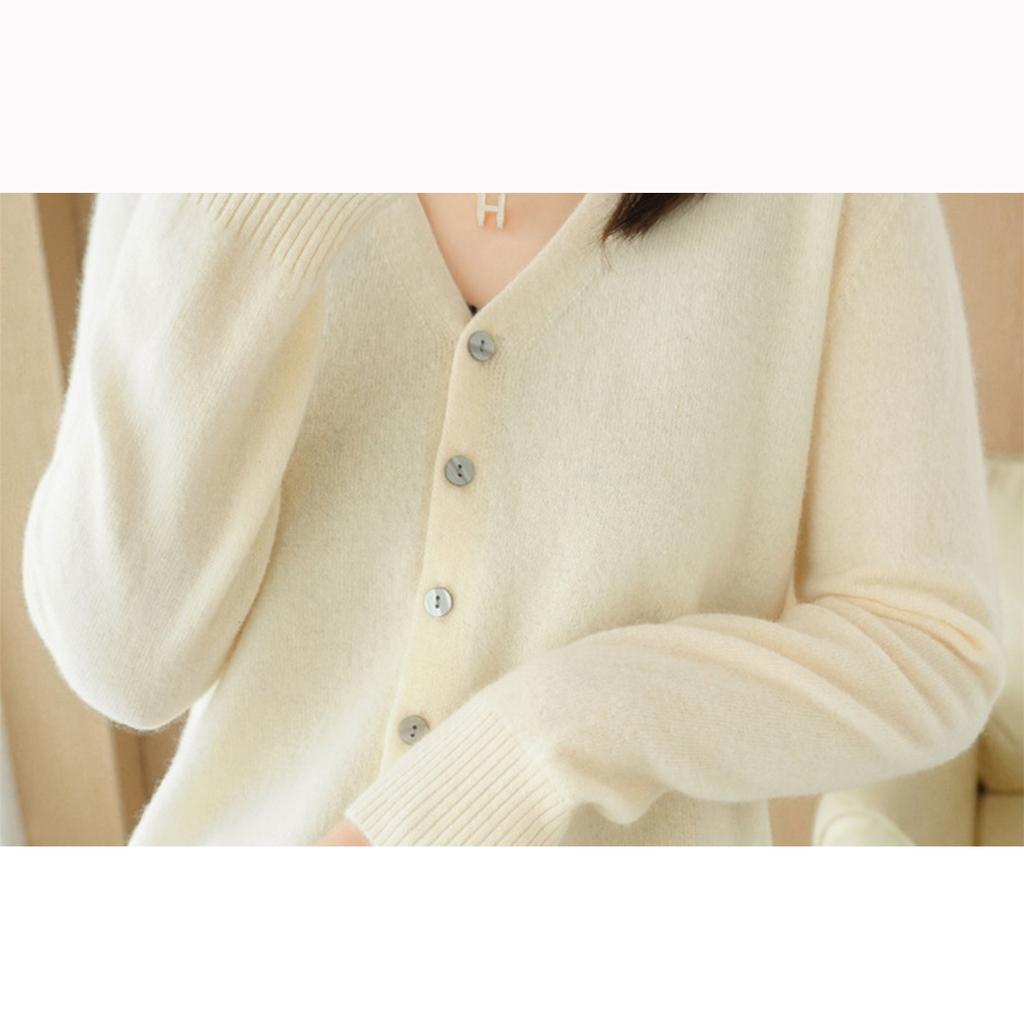 Women Knitwear V-Neck Single Breasted Button Pullovers Sweaters Women Fall Spring Long Sleeve Short Small Fresh Outer Wear Knitted Cardigan Tops