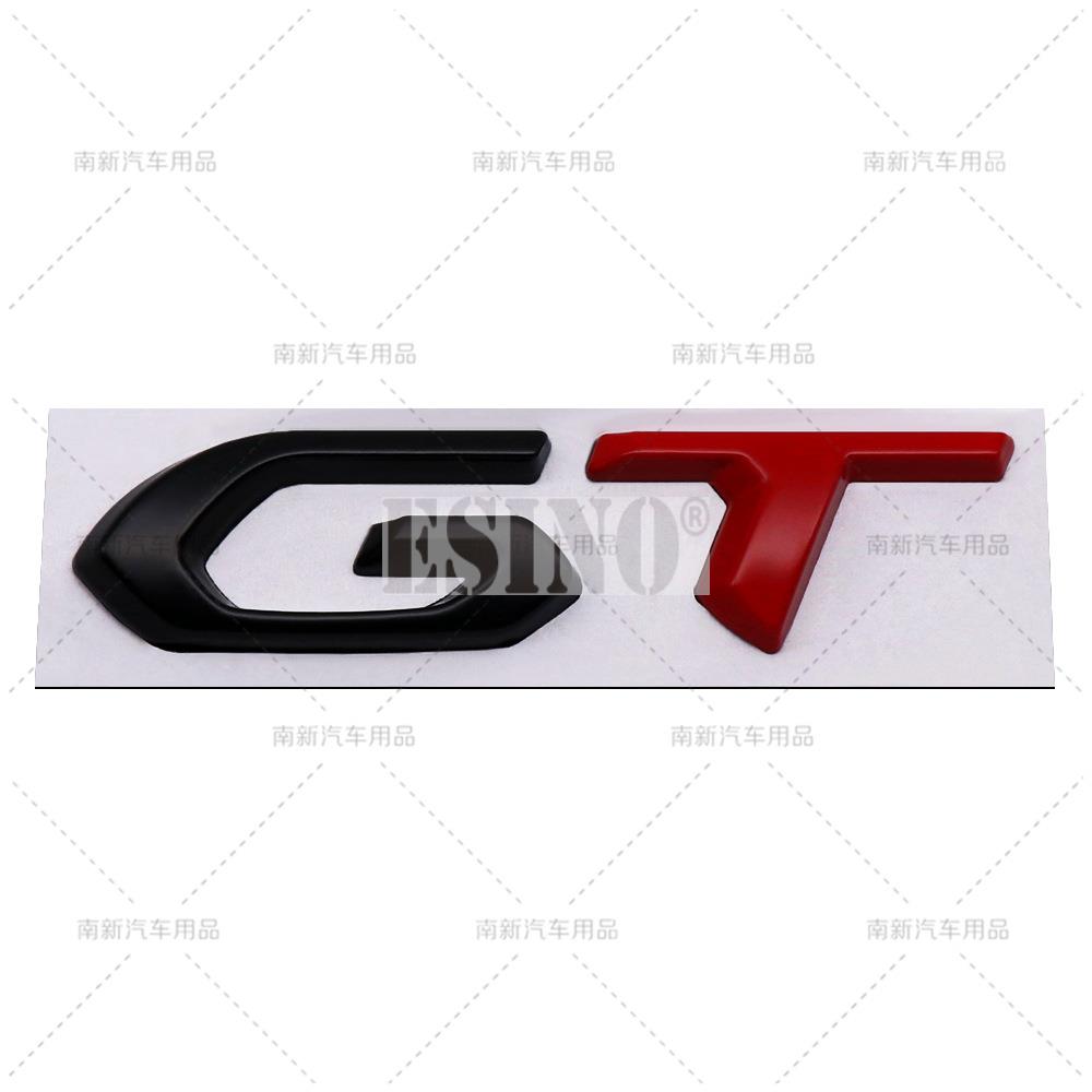 Car Styling GT 3D Metal Chrome Zinc Alloy Emblem Car Badge Body Fender Adhesive Emblem for Peugeot GT RCZ 308 508 3008 5008