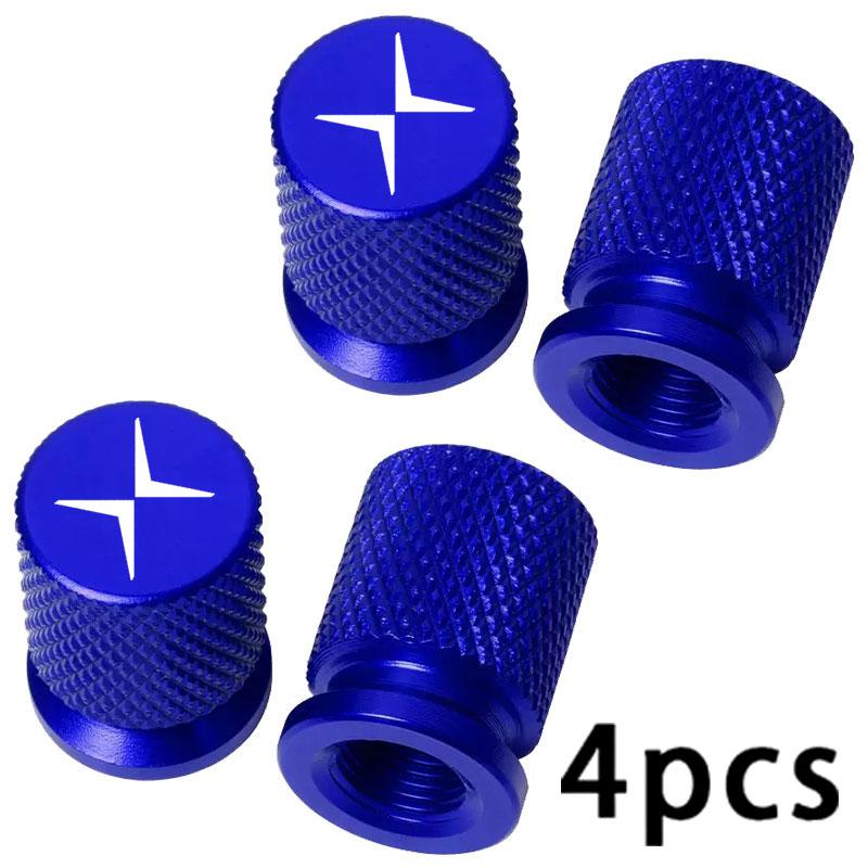 4PCS Colorful Car Accessories Car Tire Valve Cap For Volvo Polestar 1 Polestar 2 Polestar 3 Polestar 4 Polestar 5