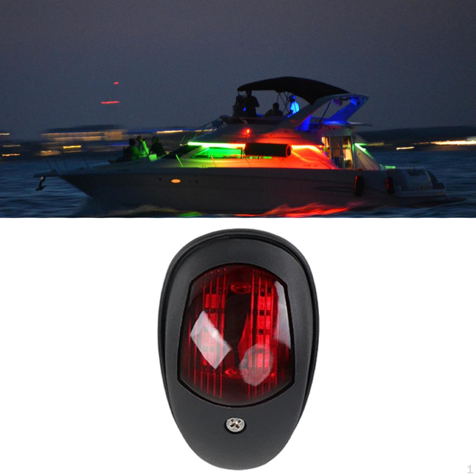 

Boat Navigation Light Accessory Bass IP66 Waterproof Marine Warning DC12V-24V Black Shell_Red Light