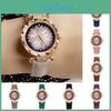 Großhandel Damenuhr mit diamantbesetztem Zifferblatt, lässigem matten Lederarmband, Quarzwerk. Definieren Sie Ihren Stil neu!