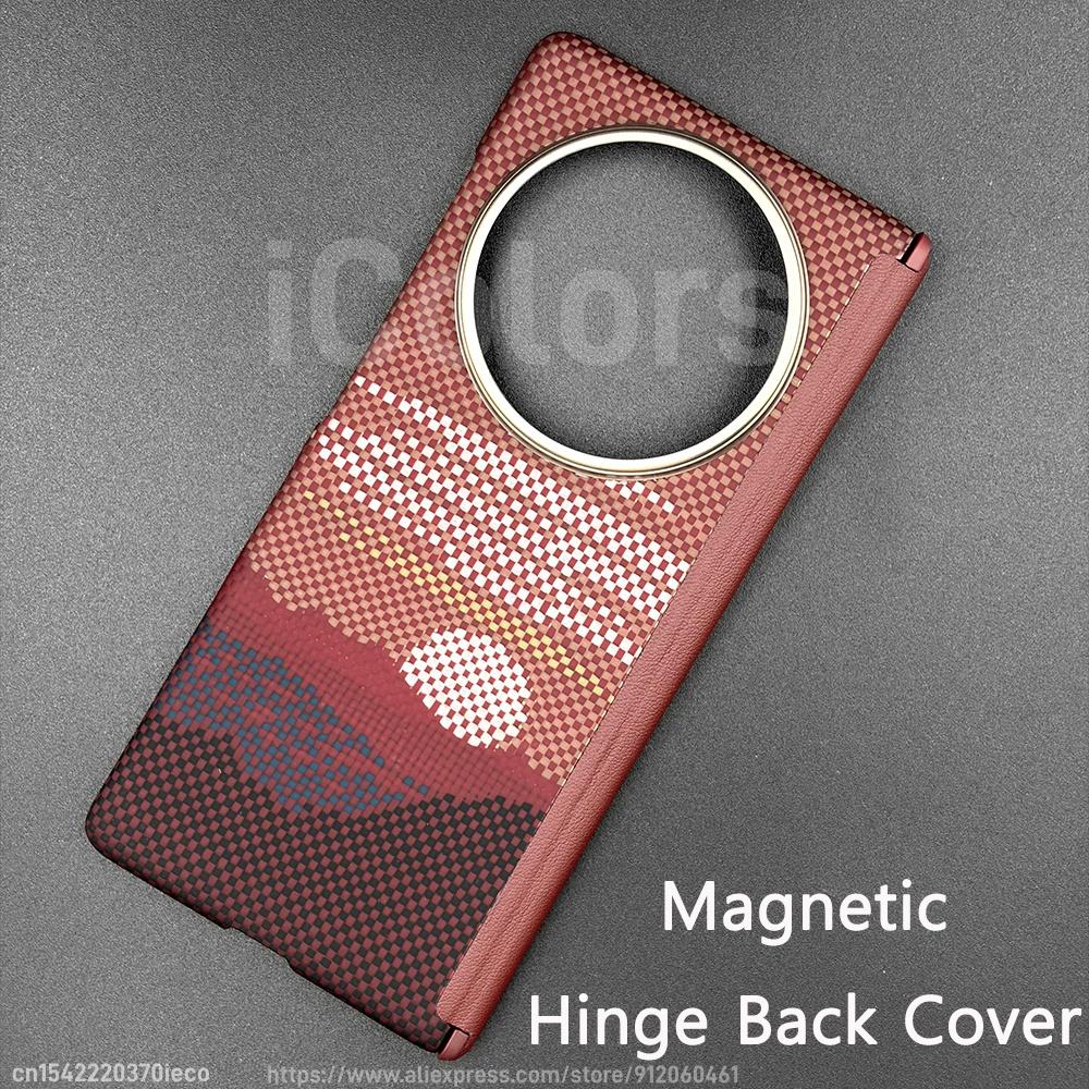 For Vivo X Fold 6 Hinge Case Aramid Carbon Fiber Magnetic Hinge Protection Case with MagSafe Central Axis Cover Super Slim Cover