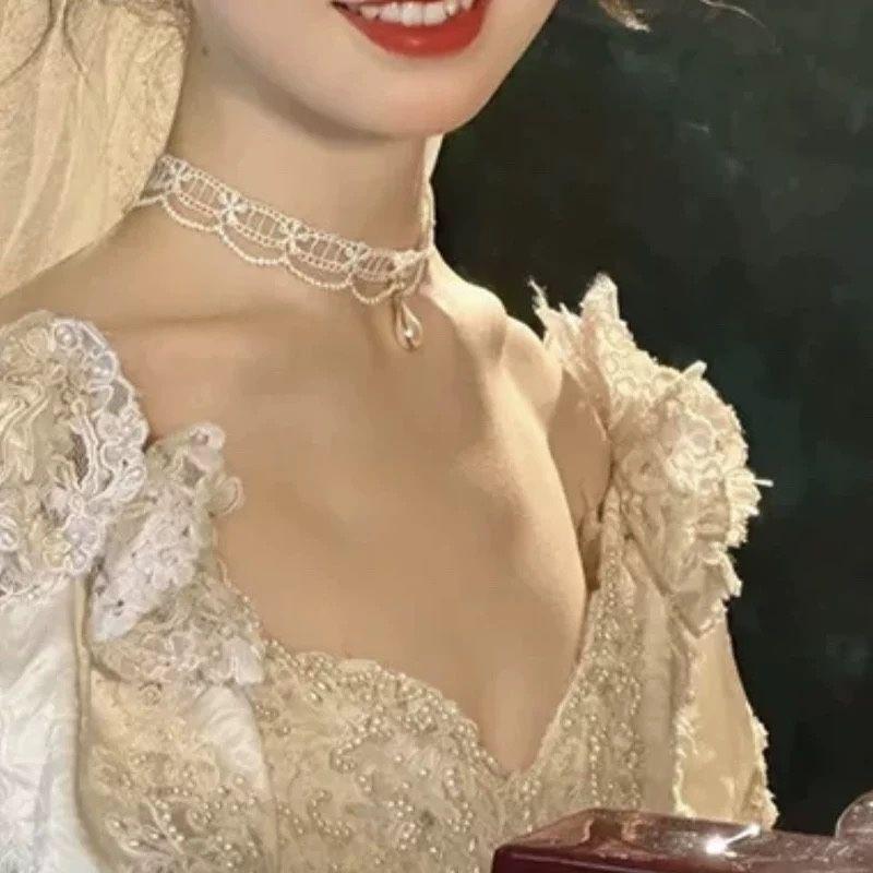 

Черное кружевное колье-цепочка на ключицу для женщин 1005