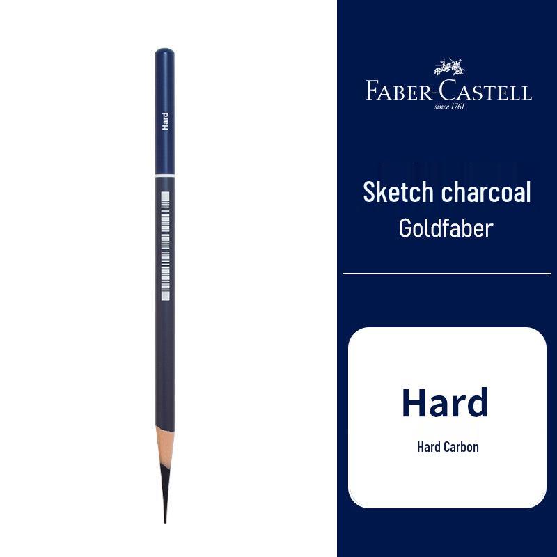 Faber-Castell Extra Soft, Medium, and Hard Charcoal Sketching Pencils for Art Students
