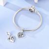 Kupfer Ich Liebe Dich Für Immer VaterTochter Anhänger Kompatibel Mit Authentischen Armbändern Damen DIY Schmuck Geschenk