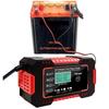 Car Battery Charger 12V Pulse Repair LCD Display Smart Fast Charge AGM Deep Cycle GEL Lead-Acid Charger for Auto Motorcycle
