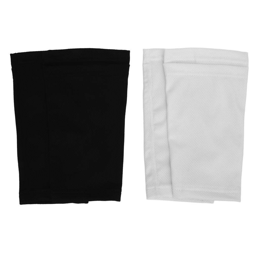2 Pairs Soccer Shin Guards Sleeves Anti Slip Breathable Football Shin Pad Sleeves for Sports