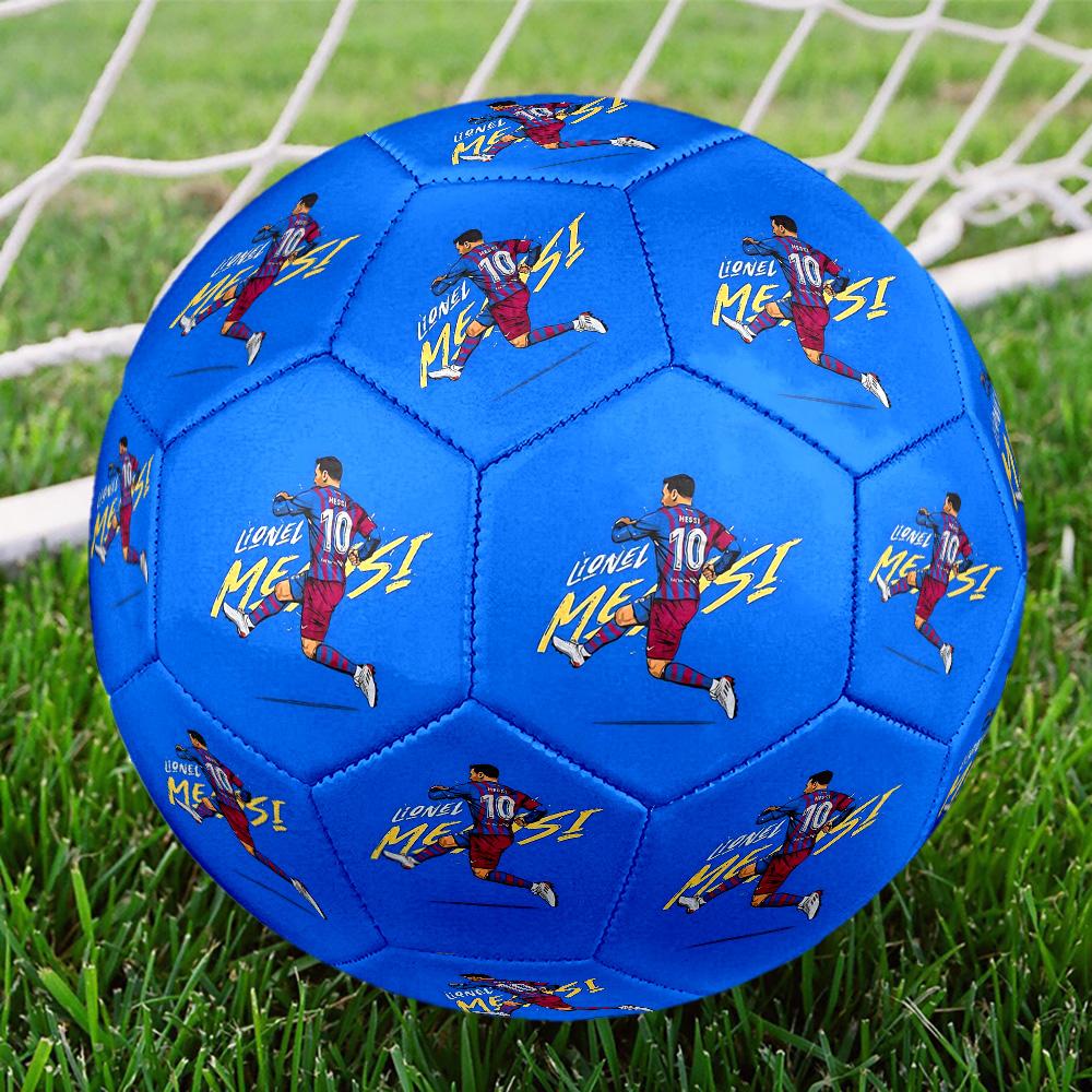 1 pz. Calcio Messi Taglia 5 Cucito a Macchina per Esterno Universale Regalo Commemorativo Perfetto per gli Amanti del Calcio