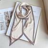 Simple Geometric Long Strip Small Silk Scarf Women's Diagonal Rhombus Decorative Scarf Winter Thin Korean Version Versatile Temperament Streamer