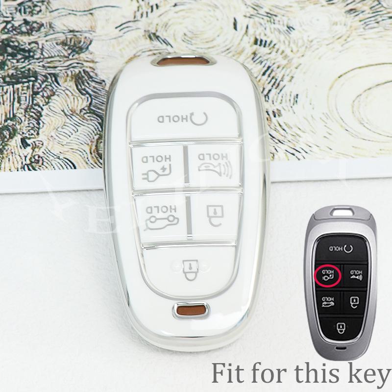 4 5 6 7 8 Button Car Key Cover Auto Shell Fob Case Keychain For Hyundai Santa Fe Tucson Nexo Nx4 Atos Solaris Prime