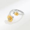 Adjustable Open Spinner Ring For Women With Zircon Stress Relief Anxiety Soothing Jewelry Rotatable Band Gift