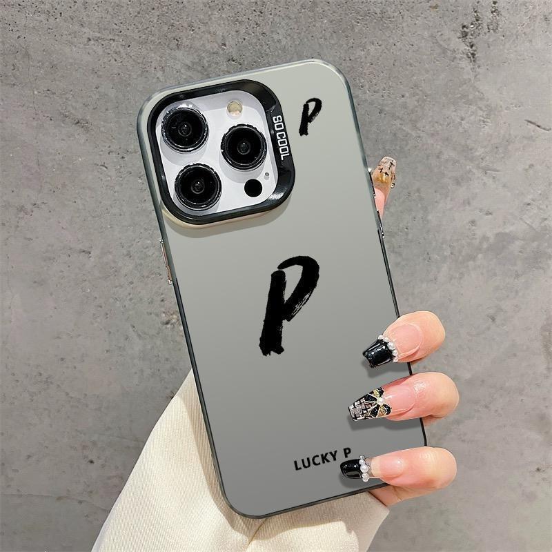 Simple lucky letter couple mobile phone case Apple 15Pro mobile phone case 14ProMax/13/12/11 personality 8
