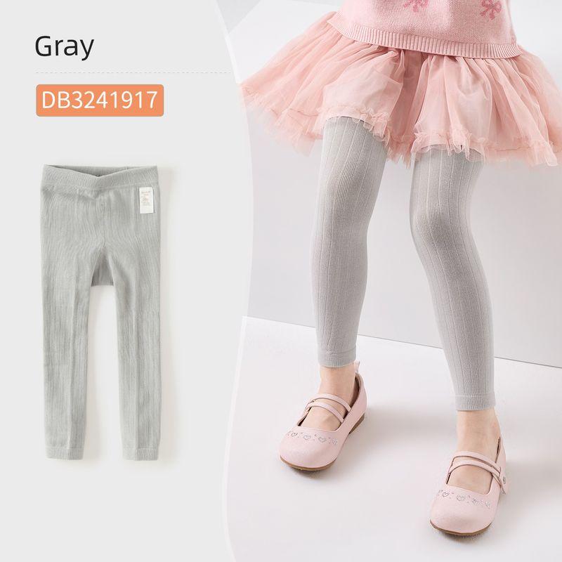 David Bella Children s Leggings 2026 Spring New Girls  Elastic Tights Baby Girl Clothing Gray [Spot] 100