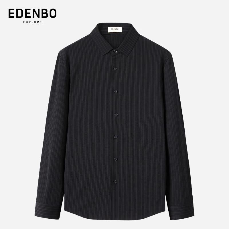 Edenbo Men s Knit Striped Long Sleeve Polo Shirt 5XL
