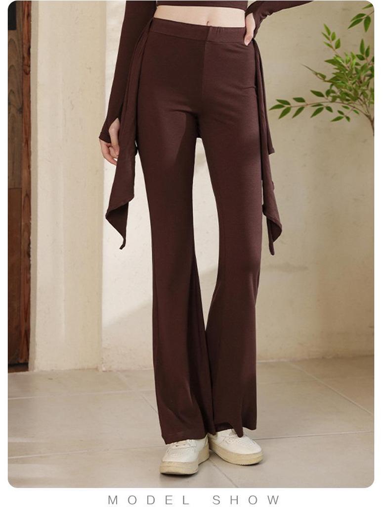 2025 Herbst/Winter Damen High Waist Gerade Bein Yoga Hose - Locker, Lässig, Schlankmachende Passform für Fitness und Sport.