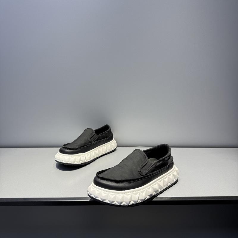 New Cloth Wide Head Zipper Breathable Casual Shoes Low Top Lazy Music Ysd