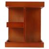 360° Rotating Makeup   Wooden Multi Compartments Desk Storage Rack Cosmetic Display Case for Skincare Perfume Bedroom