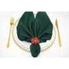 Holiday Table Decor Rose Napkin Rings Polished Interior Non-snag Interior Elegant Table Decor For Dining Tableware